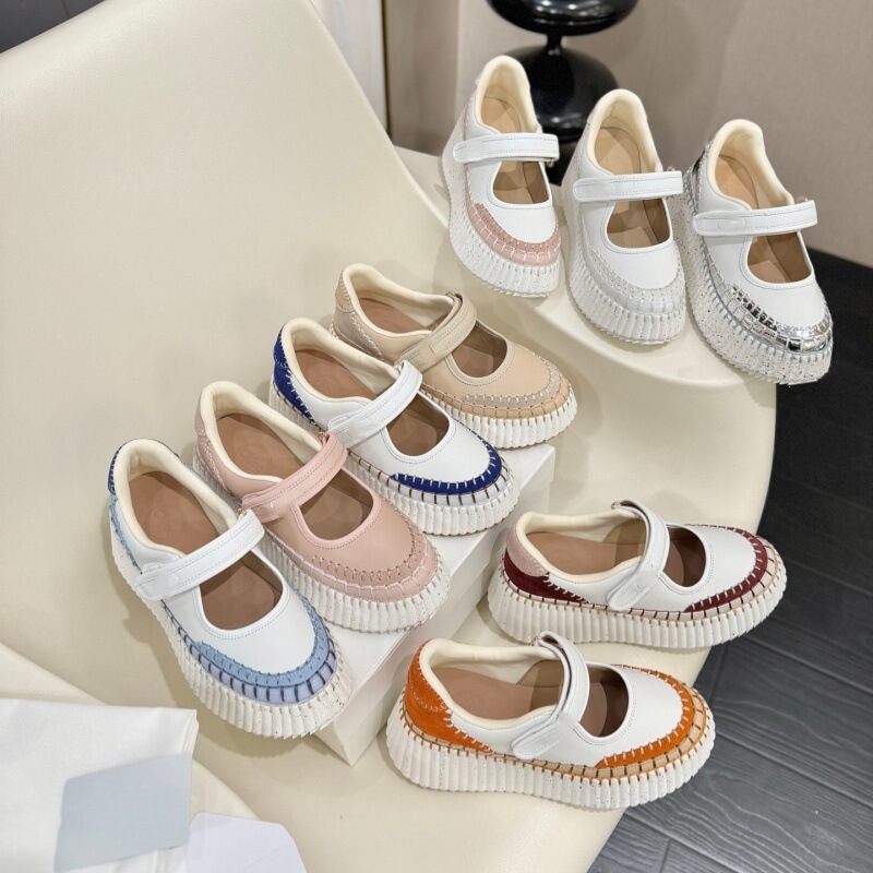 2026 Spring/Summer Platform Thick-Soled Velcro Mary Jane Shoes, Handmade Stitched Sports Casual Shoes 8cm 2026 Spring/Summer Platform Thick-Soled Velcro Mary Jane Shoes, Handmade Stitched Sports Casual Shoes 8cm