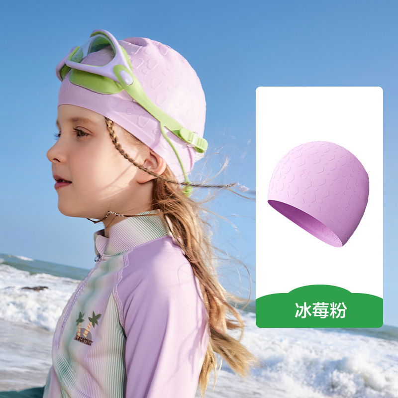 KK árbol gota de agua gorro de baño para niños gorro de natación de silicona para bebés gorro de natación para niñas y niños impermeable profesional