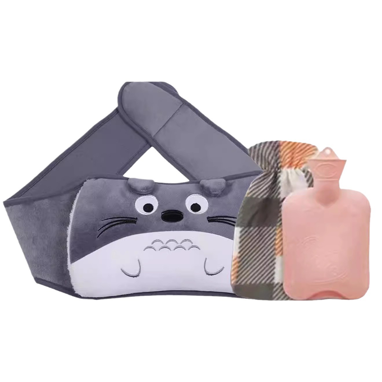Inyección de agua cinturón caliente bolsa de agua caliente [juego de dos piezas] cinturón cálido mano caliente cintura vientre caliente inyección de agua cinturón protector