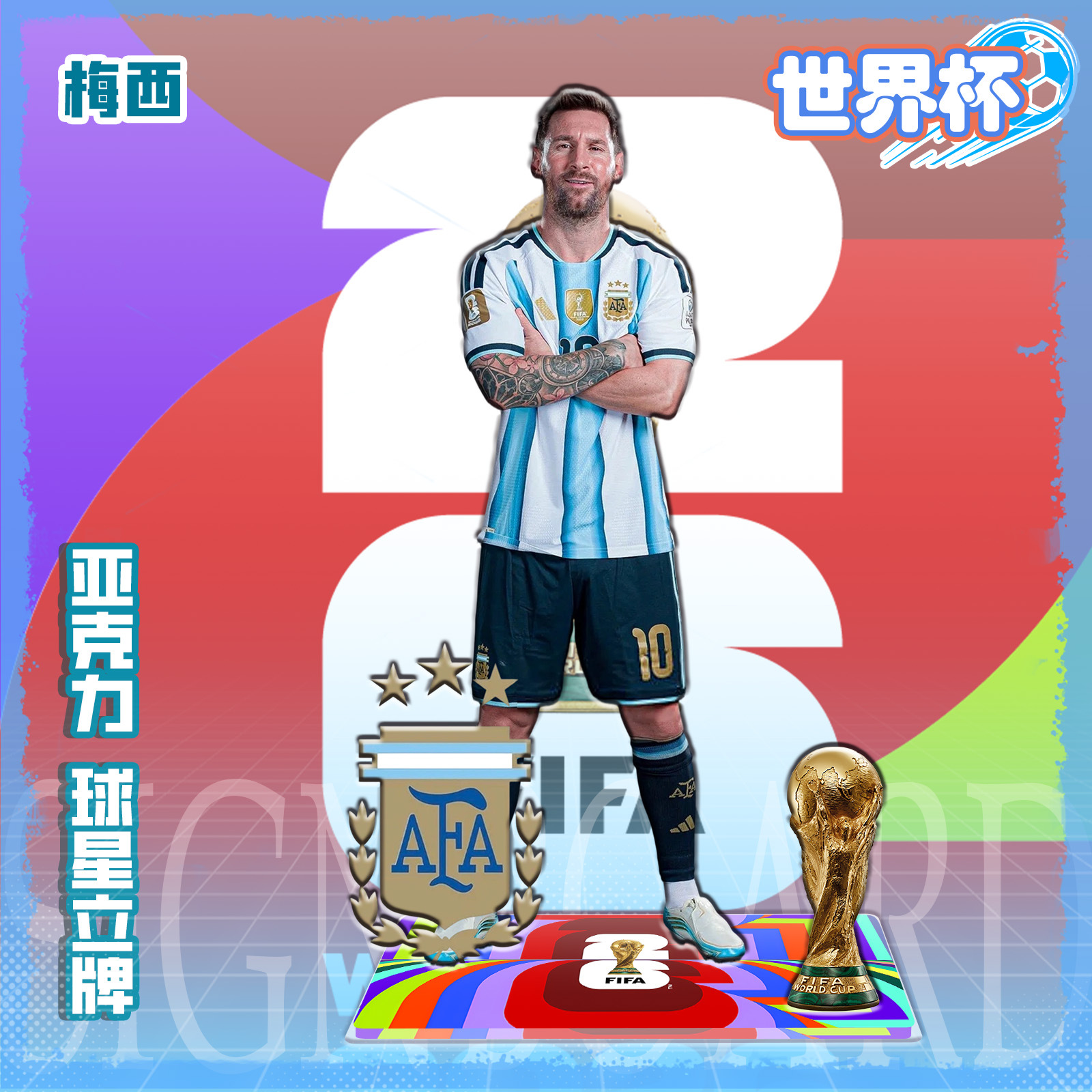 Figura Acrílica de Estrella de Fútbol de Acrílico, para Regalo de Cumpleaños