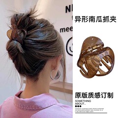 个性南瓜抓夹女2025新款后脑勺发量少发夹高级感小号鲨鱼夹子发卡
