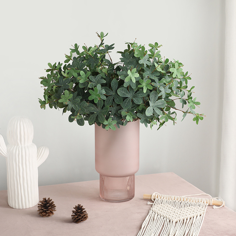 Nordic forest wedding simulation green plants simulation moss indoor plant wall layout simulation 6-fork hanging bell leaves