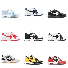 OFF WHITE インディペンデント OW アロー ブラック ホワイト 多用途 トレンディ カップル ロートップ ニッチ カジュアル スポーツ シューズ ボード