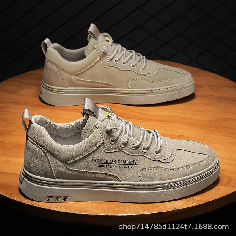 Весенняя новая мужская обувь стройка износостойкая легкая кроссовка корейская модная универсальная спортивная повседневная обувь мужская 2025