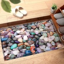 创意逼真石头3D防滑地贴垫客厅地板贴画洗手间浴室防水耐磨地砖贴