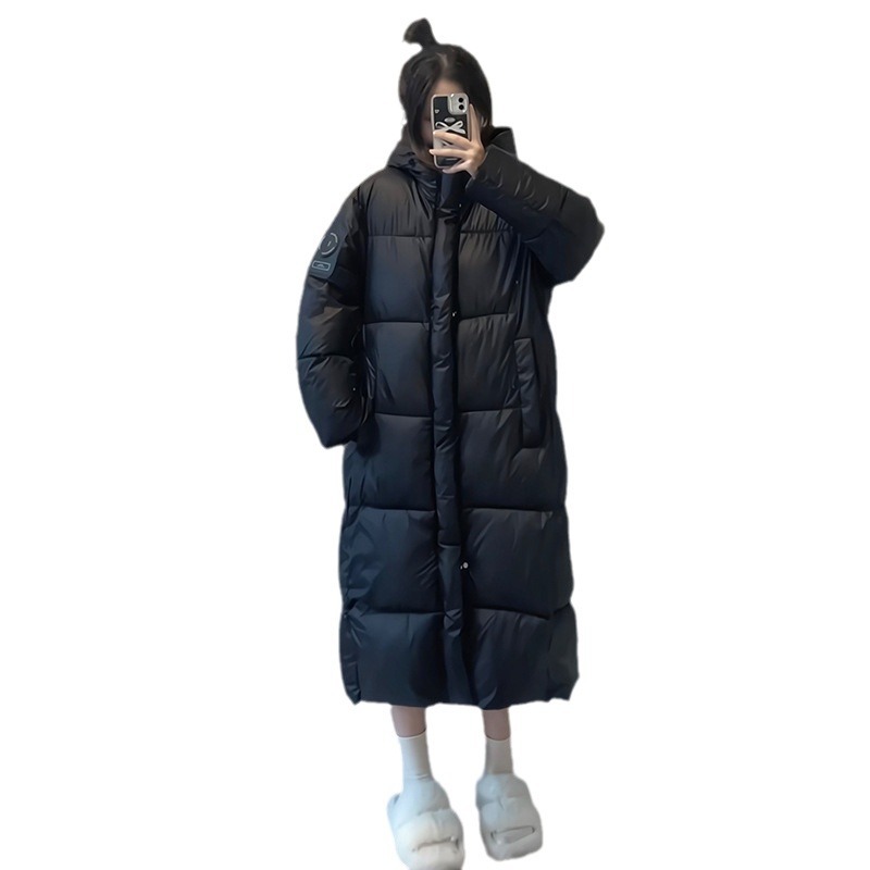 Ropa de algodón para mujeres de rodillas largas 2025 invierno nuevo estilo coreano chaqueta de algodón suelta estudiantes de capa de algodón de pluma gruesa