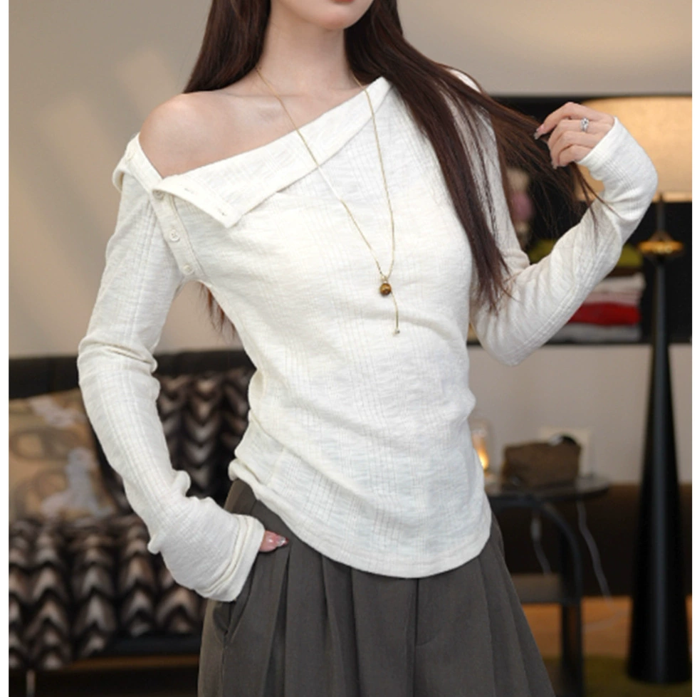 Весенняя стройная рубашка абрикосового байянци