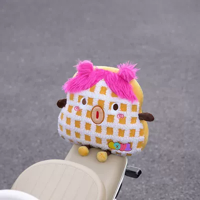 Pad for Electric Vehicles, Cute and: Elektromobil üçün bamper qoruyucu yastıqlar - yellow-clown-electric-car-headrest-backrest-available