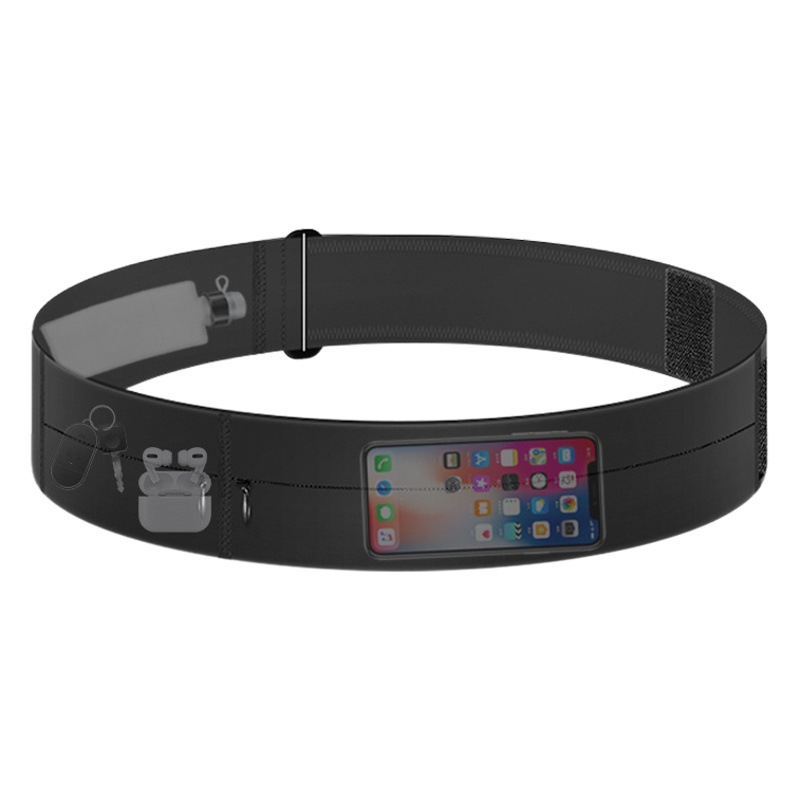 Running Mobile Phone Bag Waist Bag Women's Velcro Men's Invisible Multi-Functional Fitness Marathon Sports Equipment Belt Small Bag