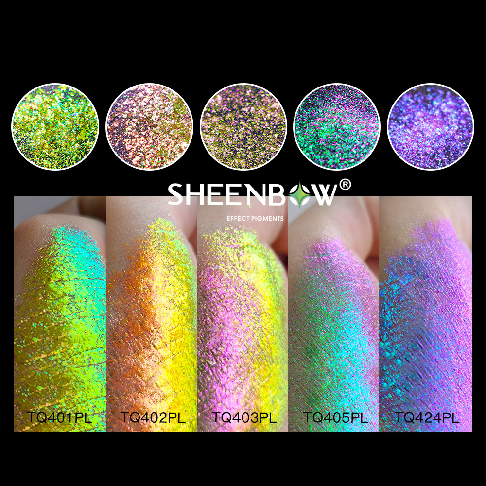 鑫铂轻薄闪耀变色龙云锦粉高闪雪绒粉欧美彩妆眼影指甲亮片批发1g