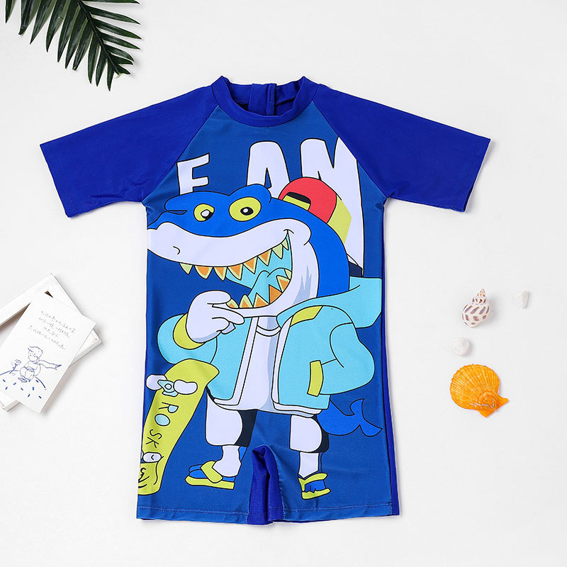 Traje de baño para niños y niñas de una pieza pequeño mediano y grande traje de baño para niños bebé infantil estudiante de dibujos animados traje de buceo traje de baño