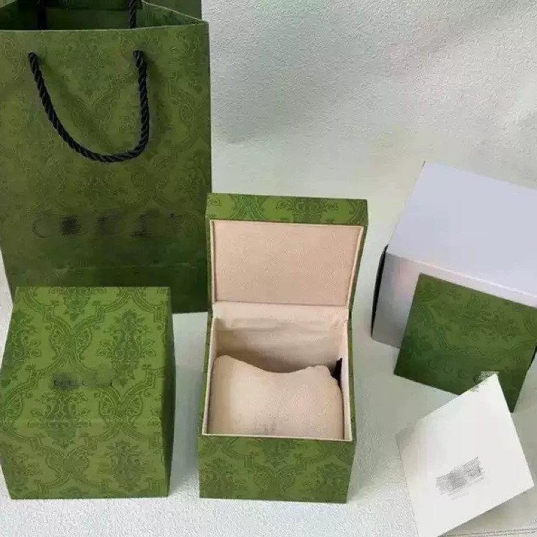 Коробка для часов Gucci, крутая подарочная коробка CUCC, коробка для хранения часов Gucci, маленькая зеленая упаковочная коробка Gucci, коробка для часов Chi