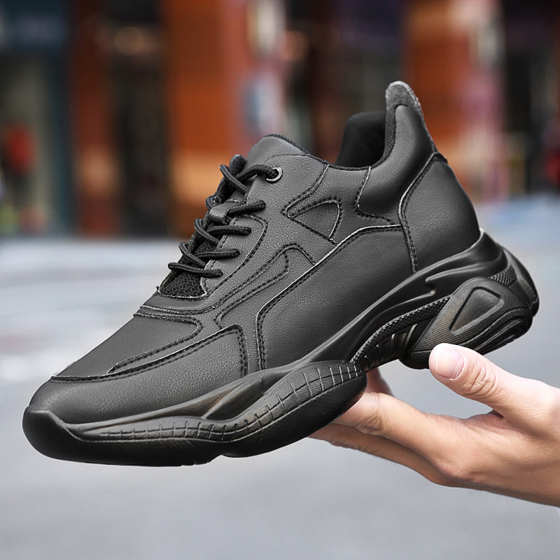 Zapatos de hombre invisible 8CM altura oculta aumento de nuevos zapatos de moda Zapatos blancos de suela gruesa zapatos de tacón alto papá zapatos deportivos casuales zapatos de una sola capa hombres