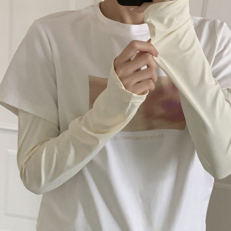 Mangas de hielo de nailon, mangas de seda de hielo, protector de brazo de ciclismo suelto de verano para mujer, cordón de protección UV, mangas de hielo, mangas de protección solar