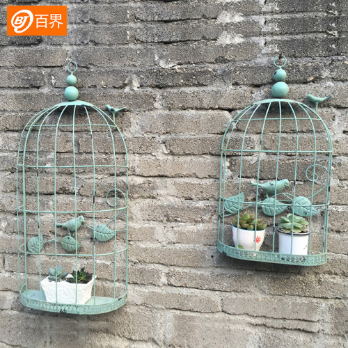 American iron birdcage wall hanging for home decor, restaurant, bar creative decoration, manufacturer wholesale wall ornament
