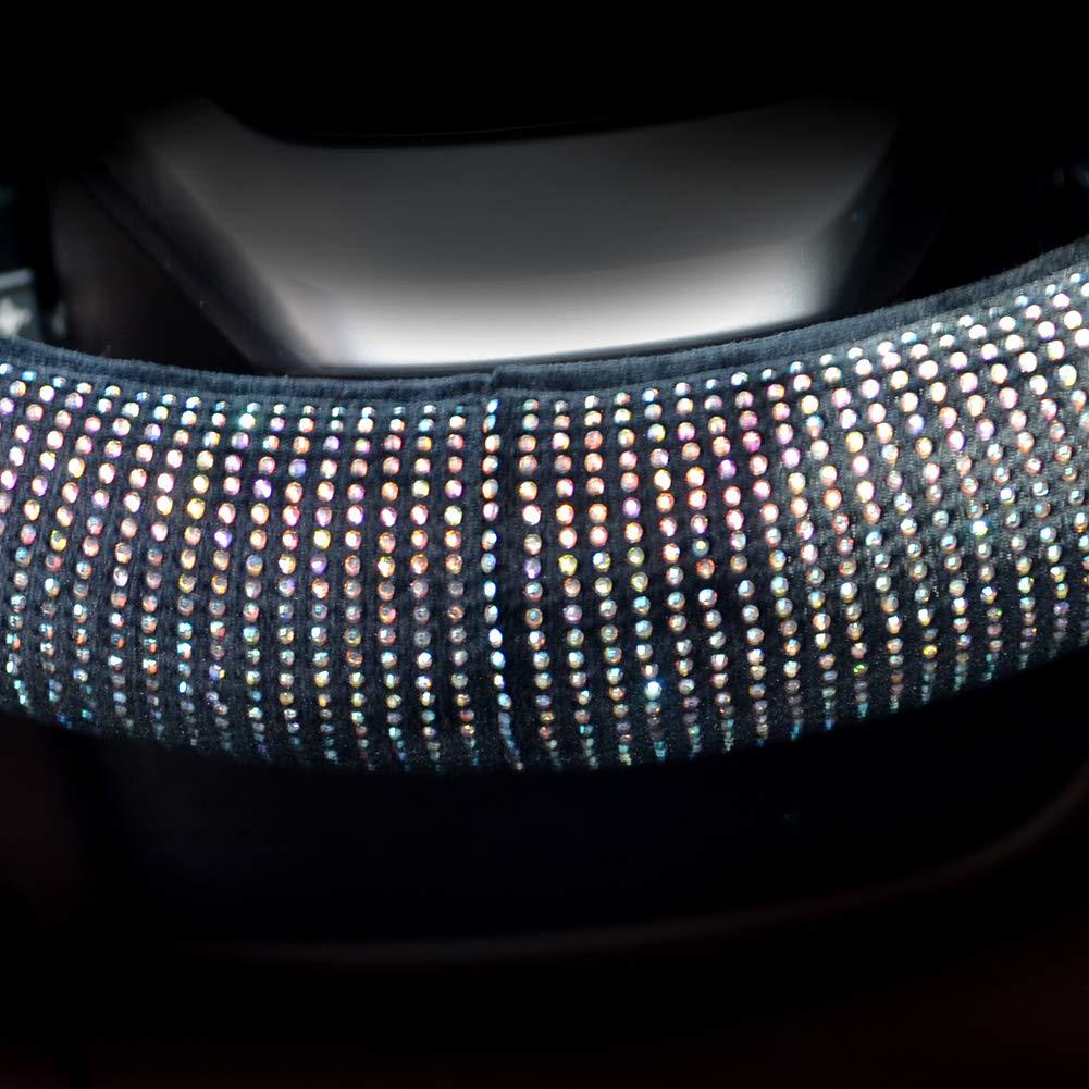 Source Factory Cross-Border Car Diamond-Studded Steering Wheel Cover with Inner Ring, Full Rhinestone Car Interior Handle Cover
