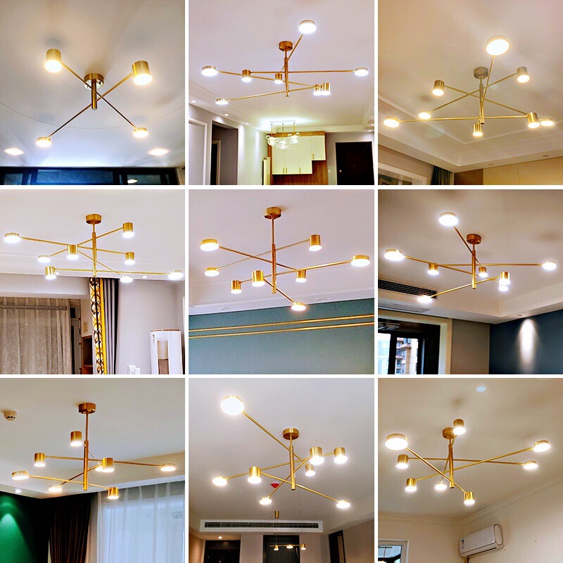 Scandinavian Lamps Living Room Lamp Modern Minimalist Molecular Lamp Atmospheric Home Dining Room Bedroom All Copper Accessible Luxury Style Chandelier Scandinavian Lamps Living Room Lamp Modern Minimalist Molecular Lamp Atmospheric Home Dining Room Bedroom All Copper Accessible Luxury Style Chandelier