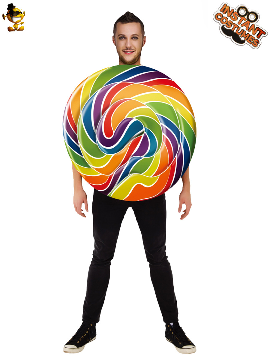 Ola caramelo familia fiesta traje de caramelo padre-niño traje divertido piruleta carnaval Cosplay COS traje