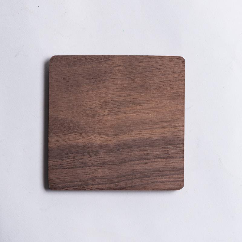 Nogal posavasos bandeja de té taza de café de vidrio almohadilla aislante resistente al calor anti-escaldado de almacenamiento de madera maciza base de estera de té