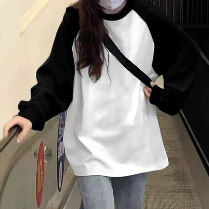 흑백(긴팔 무지)
