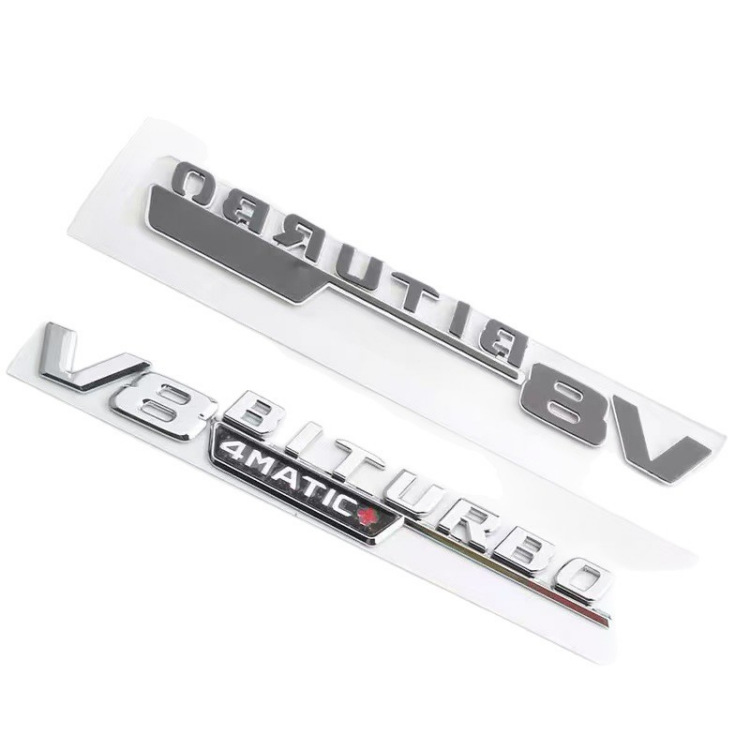 Suitable for Mercedes-Benz Modified Amg Fender Side Label V8 Biturbo4Matic+ Door Label Fender Car Sticker