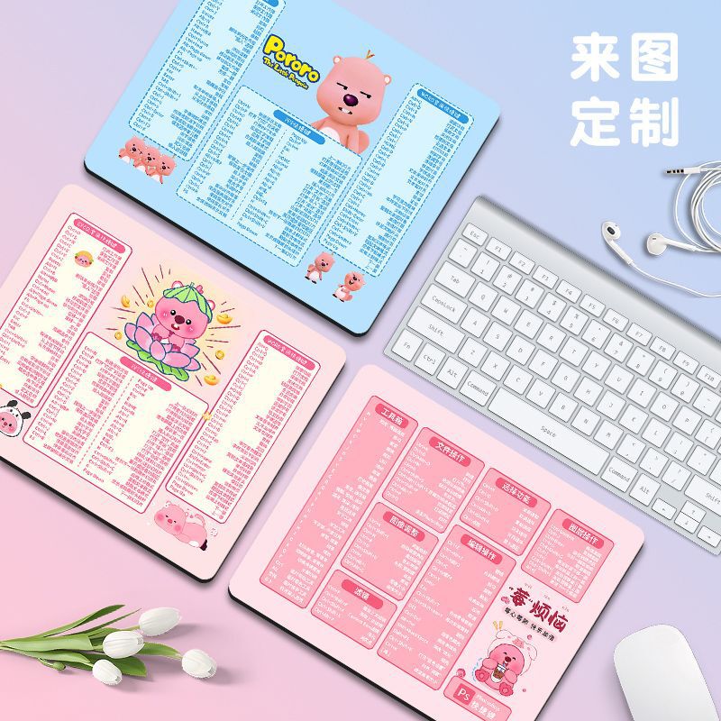 Little Beaver Loopy Mouse Pad Student Desk Mat Office Shortcut Key Daquan Computer Desktop Keyboard Hand Mat