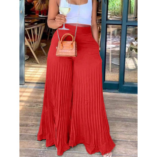 B 66445 Pleated chiffon wide leg pants ����ѩ����ɫ���ѝ