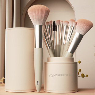 Beginner Brush Set, Beginner Soft Bristle Brush, Blush, Loose Powder, Soft Foundation