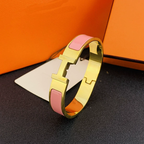 Mid -version H bracelet. Gold+Pink