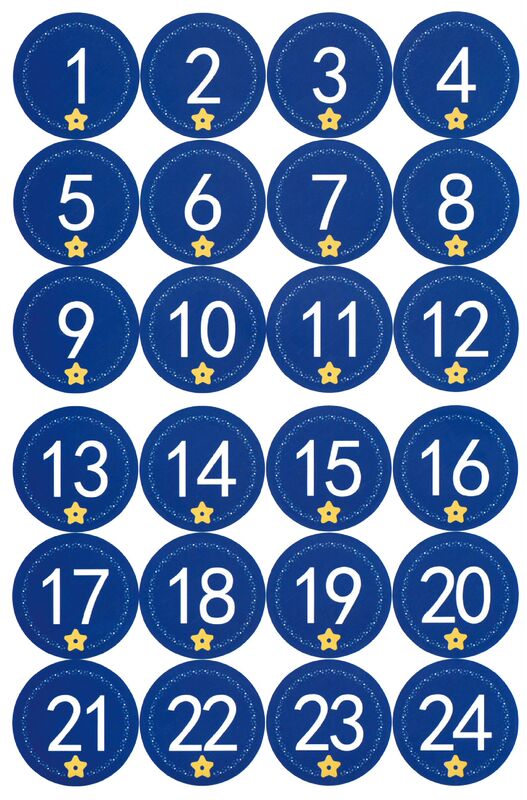 24枚の円形のステッカーのクリスマスのステッカーの漫画シリーズのデジタルのステッカーの便利なシールのステッカー|undefined