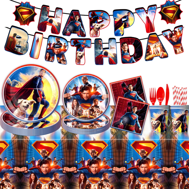 Amazon's New Superman-Themed Party Supplies, Tableware, Disposable Tablecloths, Paper Plates, Paper Towels, Paper Cups, Decorations Amazon's New Superman-Themed Party Supplies, Tableware, Disposable Tablecloths, Paper Plates, Paper Towels, Paper Cups, Decorations