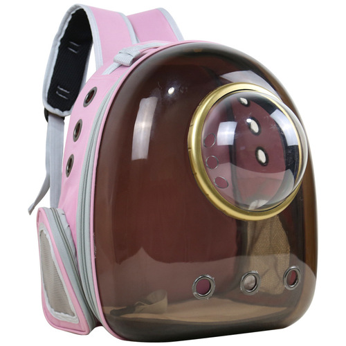 Mr. Qimeng Pet Backpack Pet Space Cabin Cat Backpack External Chest Dual Shoulder Large Space Bag