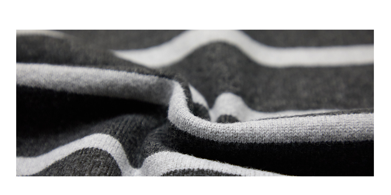 UNF Color-Block Striped 300g Polo Sweater