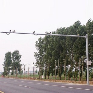 Manufacturer L-Shaped Outdoor Road Monitoring Pole Signal Light Pole Processing Community Security Monitoring Pole Mei Hua Lighting