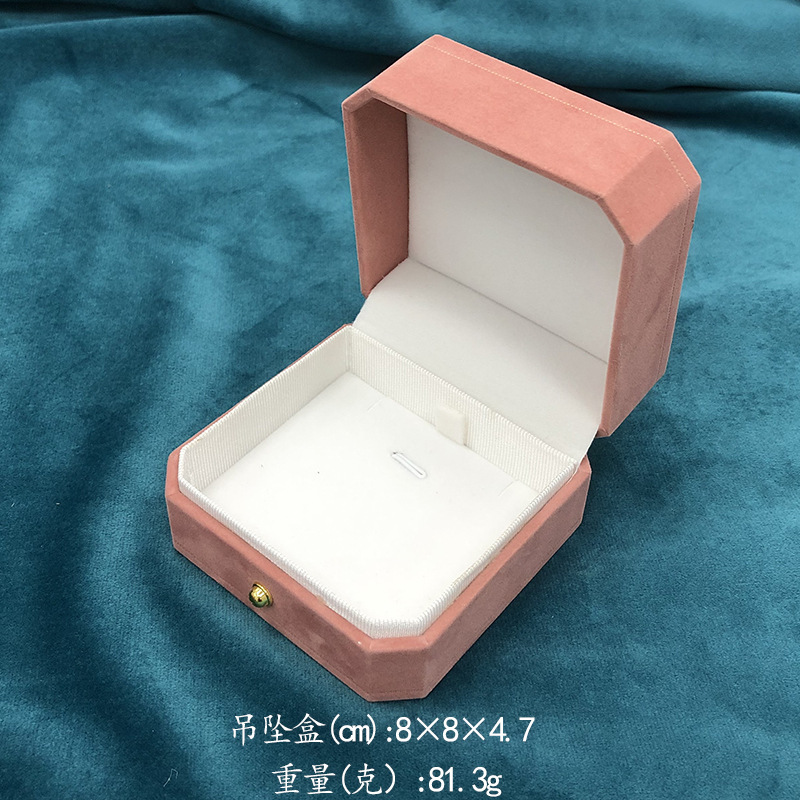 金ボタン八角形プリントアクセサリーボックス日本式レースアクセサリーボックスファッション真珠アクセサリーボックス指輪ボックスネックレスボックス