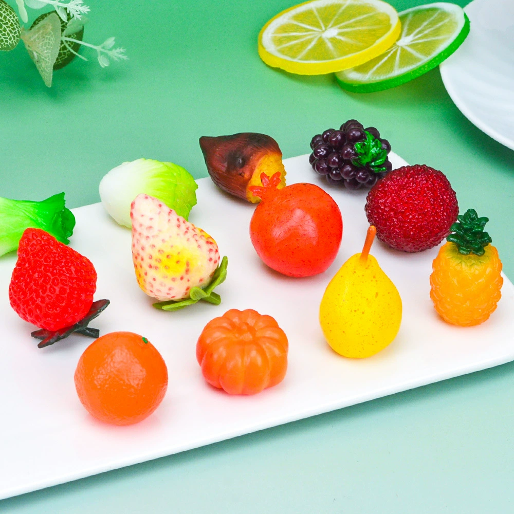 Поддельная модель фруктов мини-имитация фруктов и овощей подвеска миниатюрная еда игра клубничная груша овощи домашние украшения