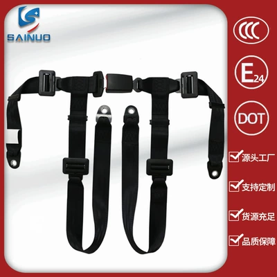 Car seat belt automatic retracting kart safety - black-3