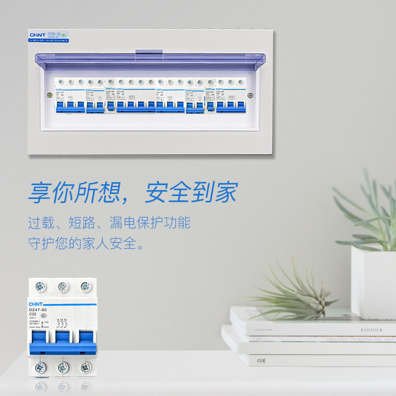 Chint small circuit breaker DZ47-60 1P2P3P4P air switch switch circuit breaker short circuit protector