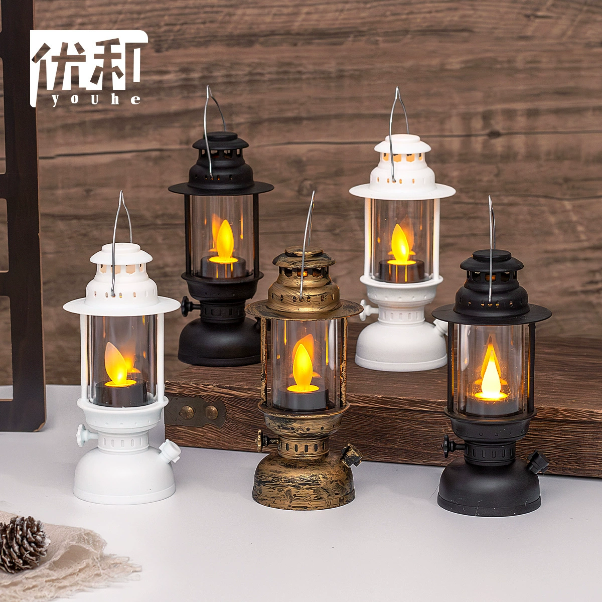 LED Wind Lamp Светящийся Электронная свеча-лампа Колеблющаяся ветровая лампа Настольная декоративная подсветка к Halloween