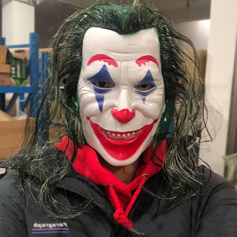 Halloween divertido payaso COS mascarada cara completa horror máscara de miedo casa embrujada sala de escape guión matar