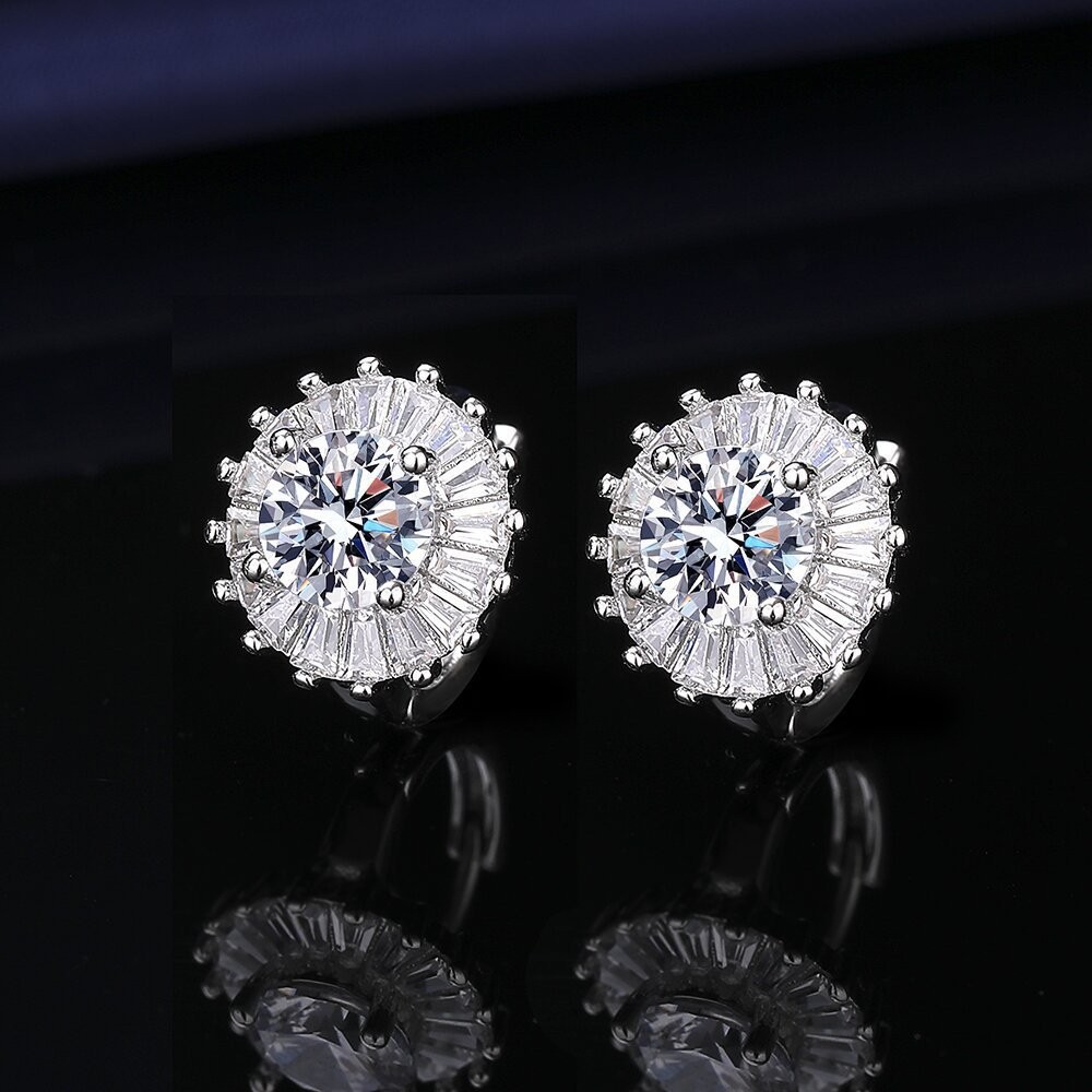 Geometric Pattern All Seasons Season 1 Pair Elegant Modern Style Geometric Plating Copper Zircon Earrings