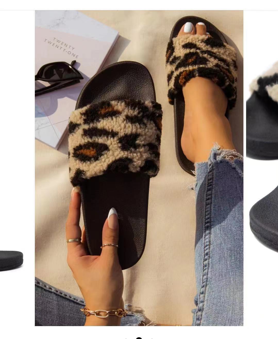 women s flat-bottomed leopard print slippers nihaostyles clothing wholesale NSCRX76880