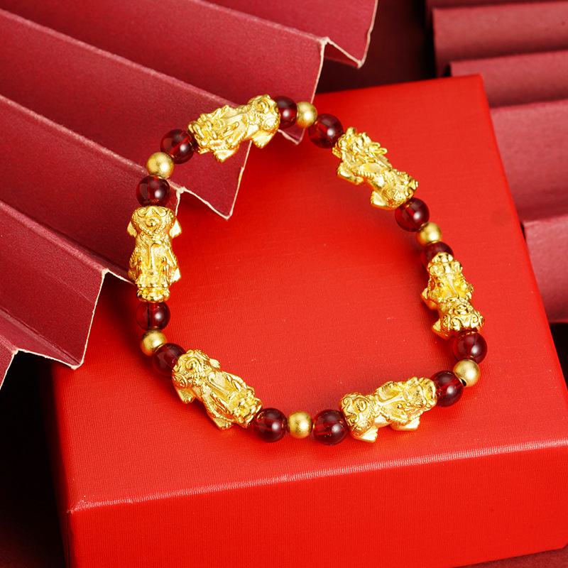 China Feng Gu Fasha Jin Zheng pulsera auspiciosa retro hegemónica Ruyi joyas de mano brazalete accesorios Yiwu al por mayor image 7