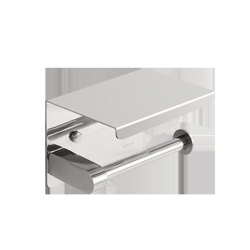 ✅ Acero inoxidable toallitas de papel higiénico estante de papel colgado en la pared almacenar caja de papel de papel de papel de papel de almacenamiento de teléfonos móviles estante de toallitas impermeable