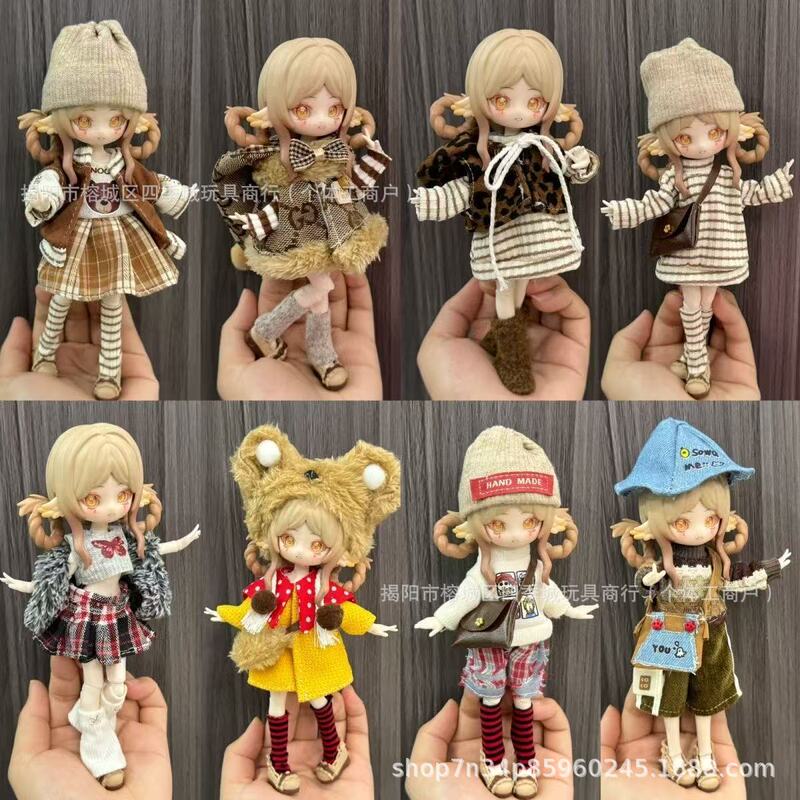 New Style 8-Point Bjd 12-Point Ob11 Doll Clothes 16- 17cm a Si Body Penny Beast Movable Doll Clothes New Style 8-Point Bjd 12-Point Ob11 Doll Clothes 16- 17cm a Si Body Penny Beast Movable Doll Clothes