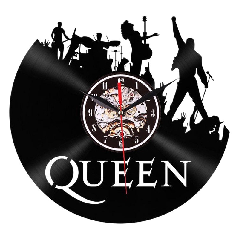 De estilo europeo creativo LED vinilo Reloj de pared Retro moda reina dormitorio decorativo Pared de cuarzo simple reloj