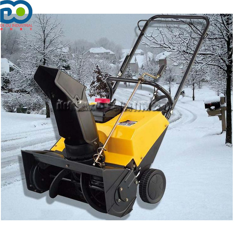小型道路积雪清理设备 冬季抛雪机 手推式液压铲雪机