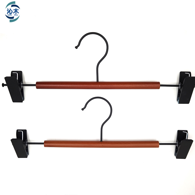 跨境铁木裤夹榉木伸缩裙夹防滑实木晾晒裤夹子家用服装店衣夹批发