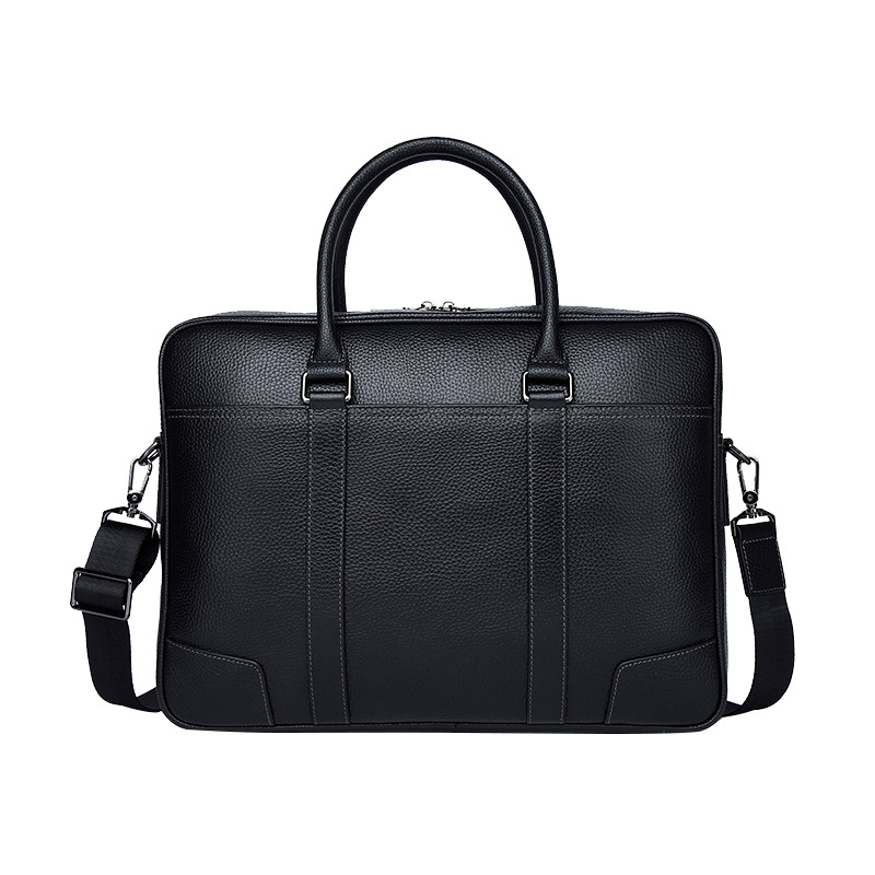 Men's Bag Handbag Genuine Leather Men's Computer Bag Cowhide15 Inch Business Trip Briefcase Large Capacity One Piece Drop Shipping