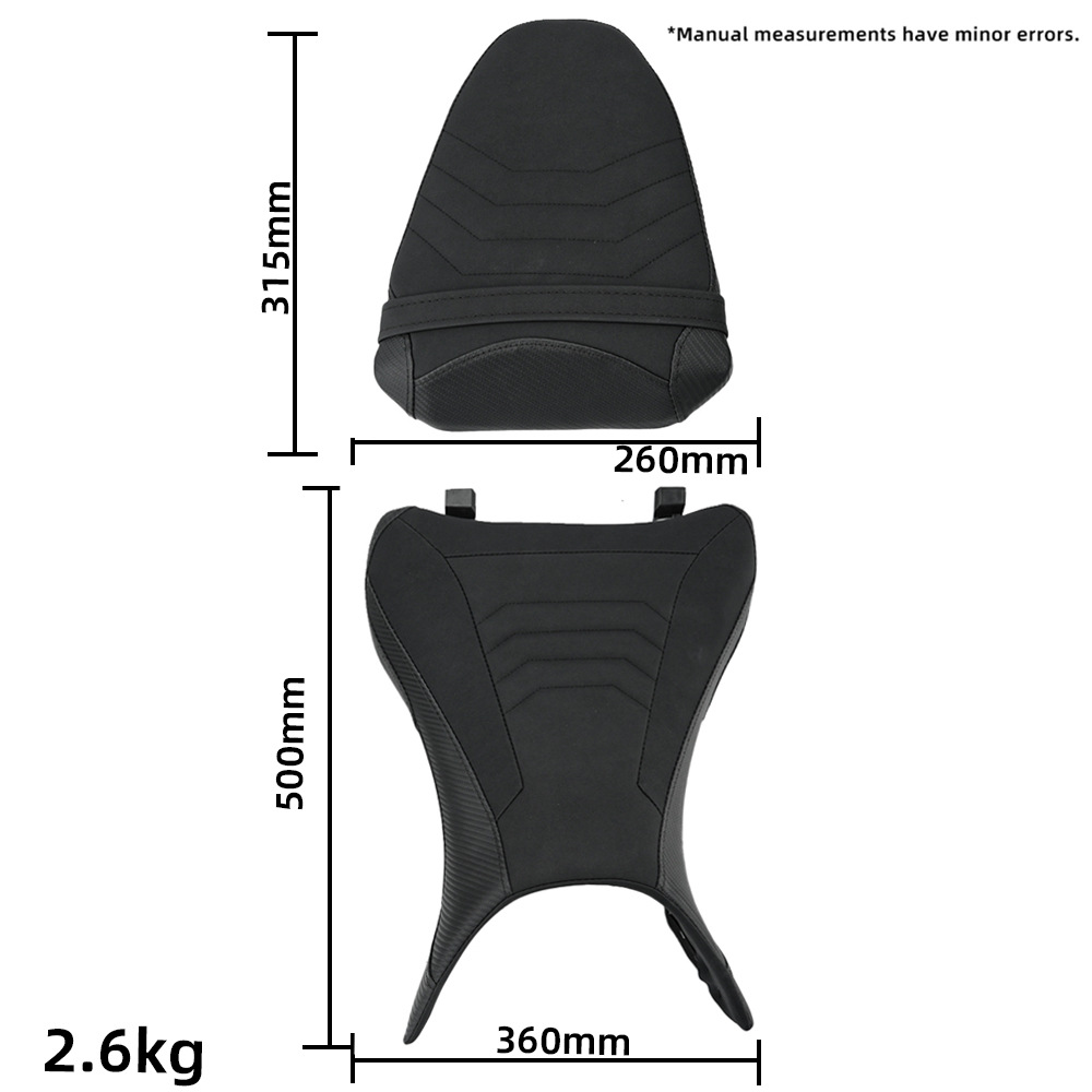 Suitable for 24-26 Yamaha MT09/SP models, modified front and rear seat cushions, breathable, shock-absorbing, comfortable seat pads
